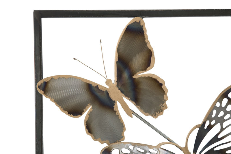 Fém Pillangó Fali Dekoráció Keretben