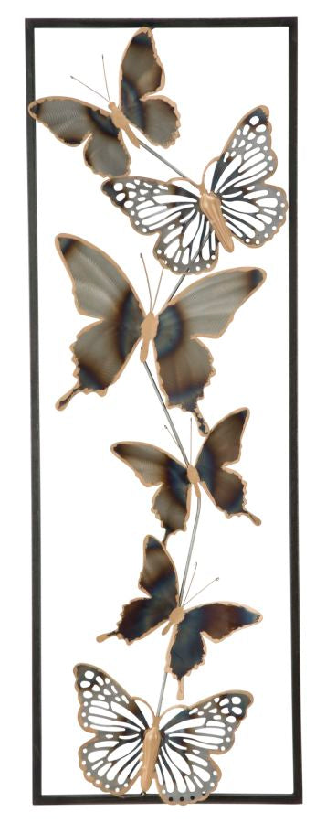 Fém Pillangó Fali Dekoráció Keretben