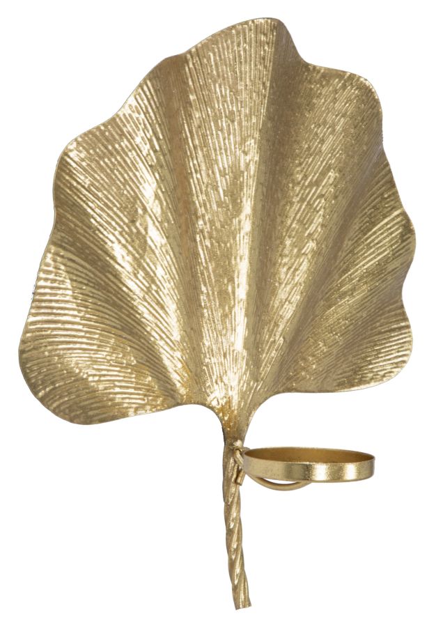 Aranyszínű Fém Nagy Levél alakú Gyertyatartó