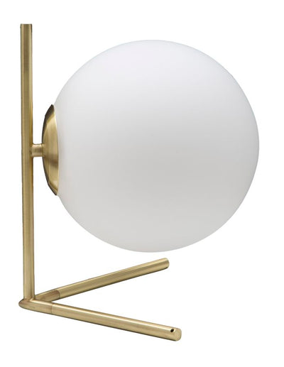 Aranyszínű Fém Asztali Lámpa Gömb Alakú Lámpabúrával