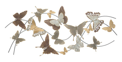 Repülő Fém Pillangós Fali Dekoráció