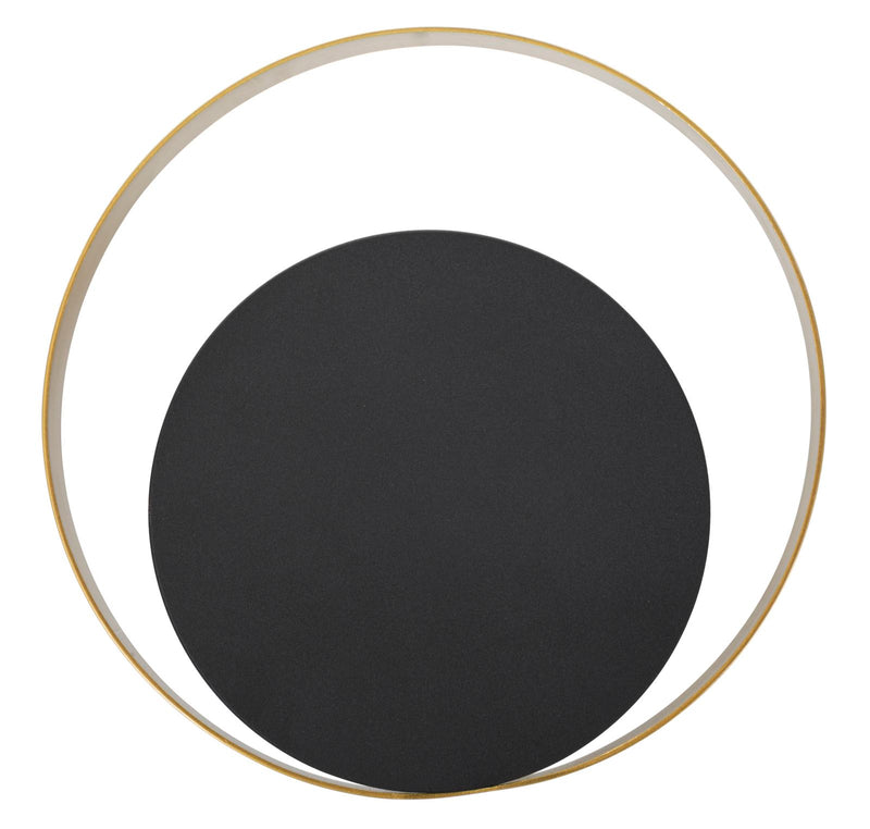 Aranyszínű és Fekete Fém Geometrikus Kör alakú Fali Lámpa