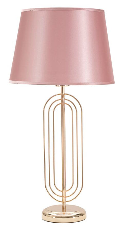 Aranyszínű és Rózsaszín Fém Asztali Lámpa