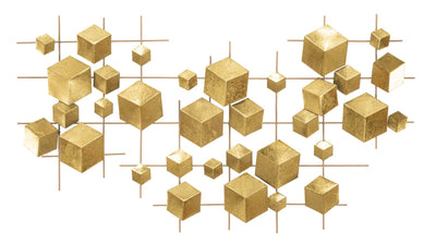 Aranyszínű Fém Kör alakú Geometrikus Fali Dekoráció