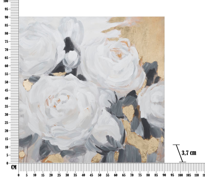 Fehér Rózsás Festmény (Kézzel Készített)