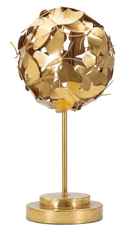 Aranyszínű Pillangós Gömb Dekoráció (Modern Szobor)