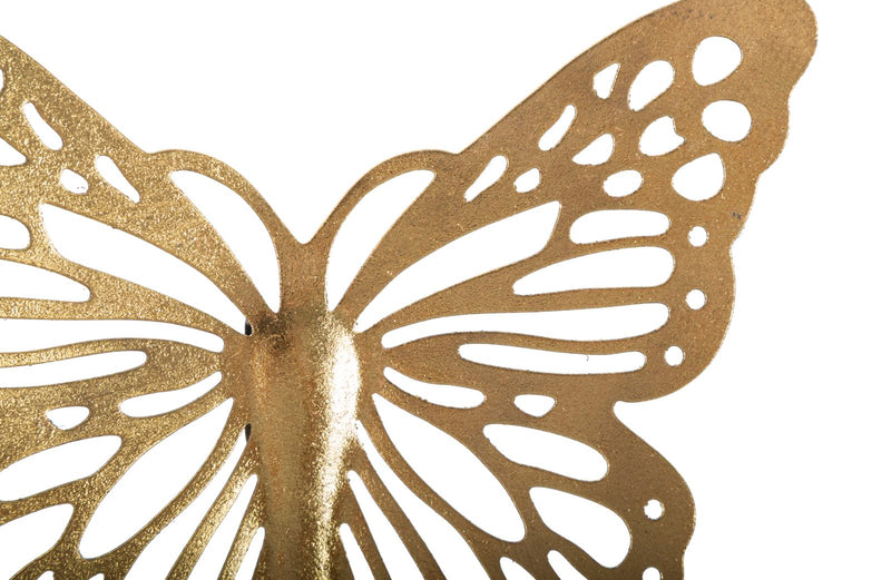 Aranyszínű Pillangós Fali Dekoráció 4 Darabos Készletben