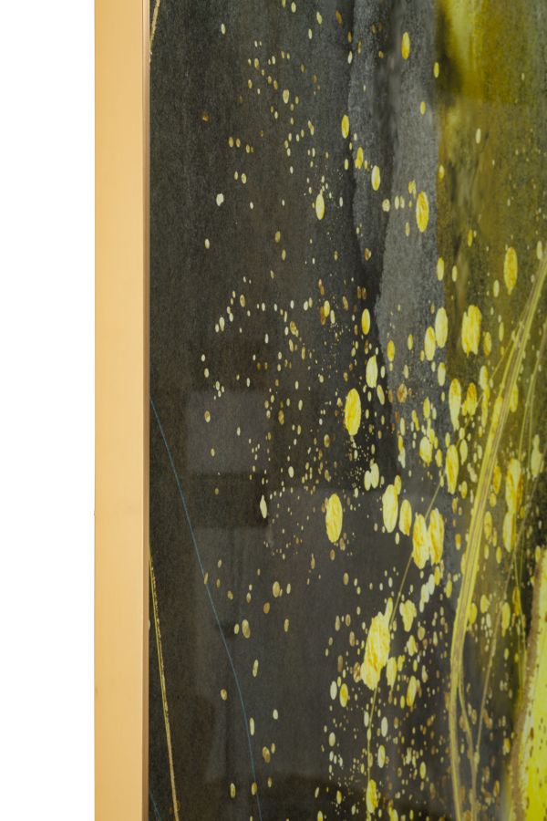 Aranyszínű és Fekete Modern Üveg Fali Panel