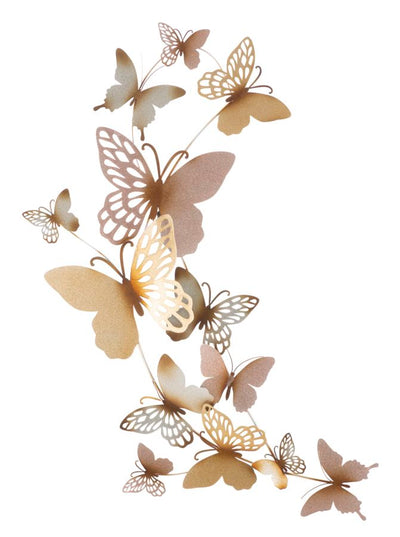 Fém Repülő Pillangós Fali Dekoráció