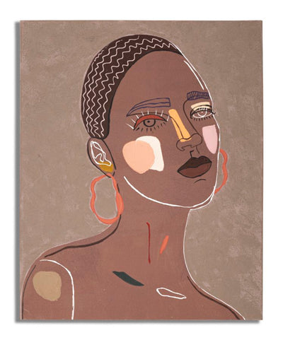 Fekete Nőt ábrázoló Modern Festmény