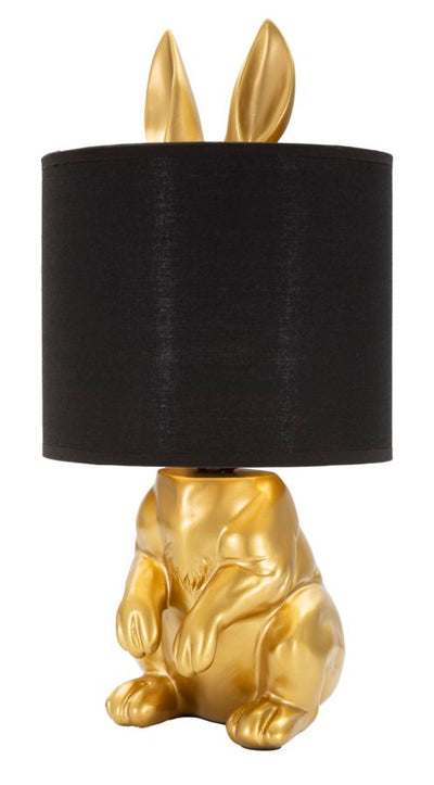 Aranyszínű és Fekete Modern Nyúlas Asztali Lámpa