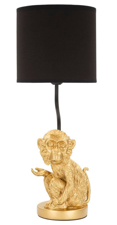 Aranyszínű és Fekete Modern Majmos Asztali Lámpa