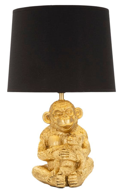 Aranyszínű és Fekete Modern Majmos Asztali Lámpa
