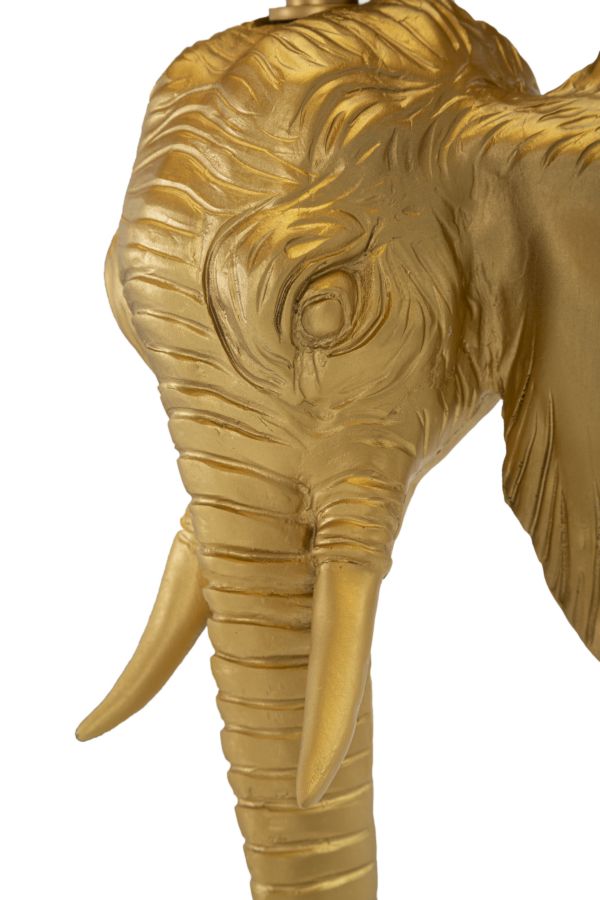 Aranyszínű és Fekete Modern Elefántos Állólámpa