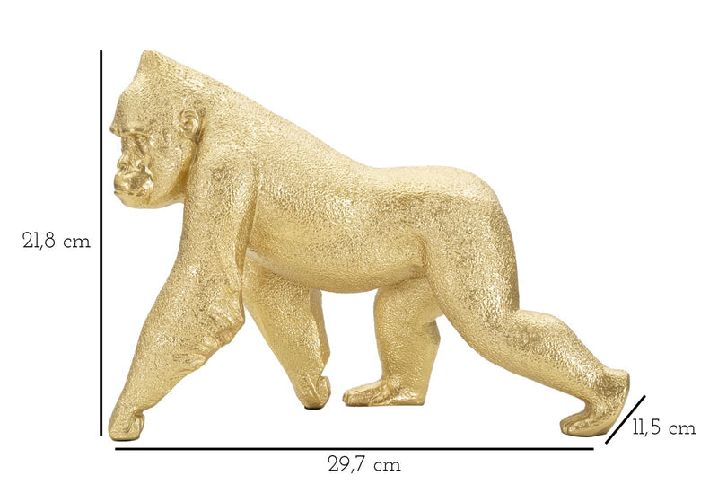 Aranyszínű Gorilla Szobor (Modern Dekoráció)