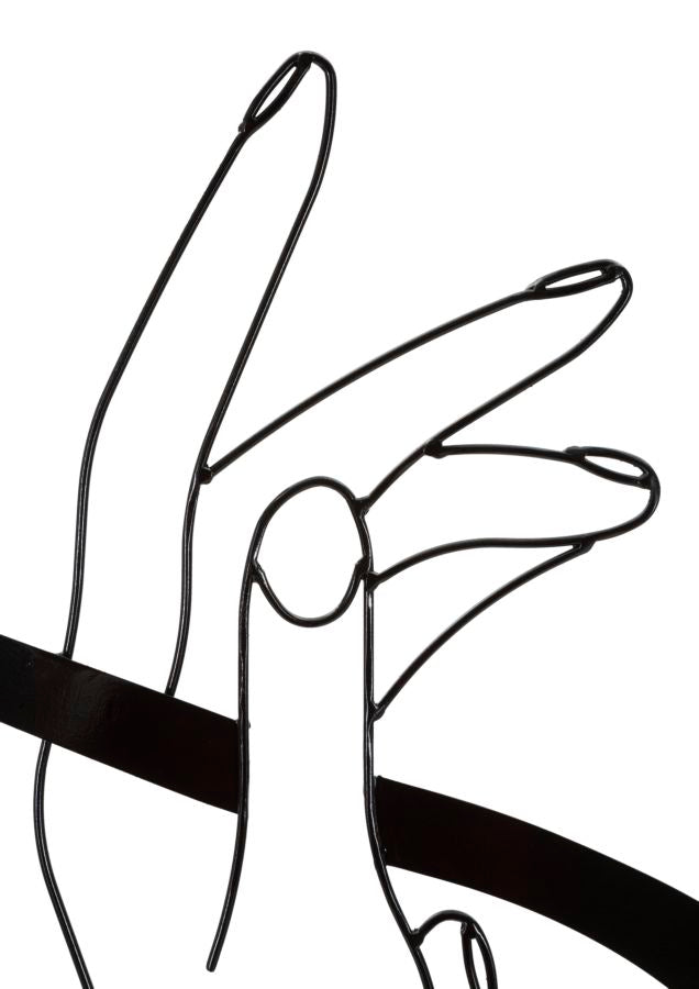 Modern Absztrakt Kézfejek Fekete Fém Fali Dekoráció