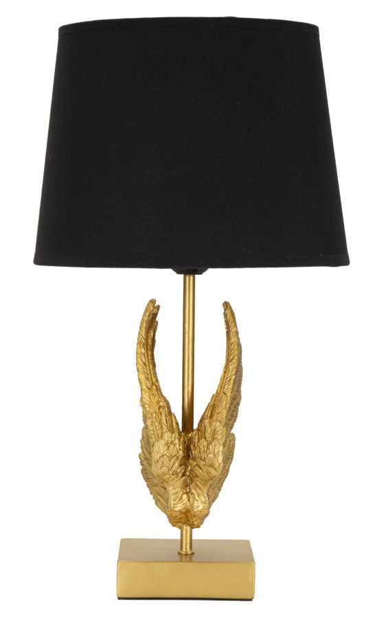 Aranyszínű és Fekete Modern Angyalszárnyas Asztali Lámpa