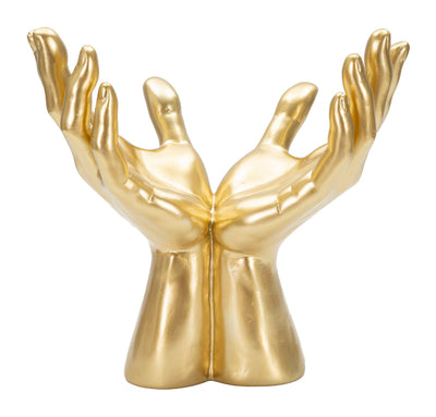 Aranyszínű Kéz Szobor (Modern Dekoráció)