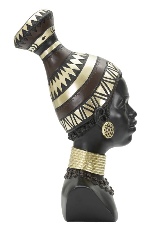 Afrikai Női Mellszobor (Modern Dekoráció)