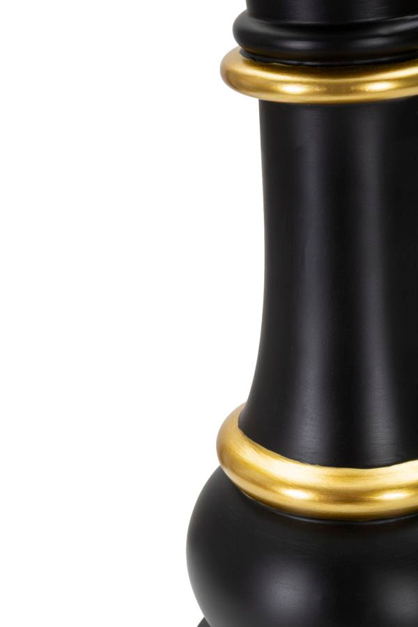 Fekete & Aranyszínű Királynő Sakkbábú (Modern Szobor)