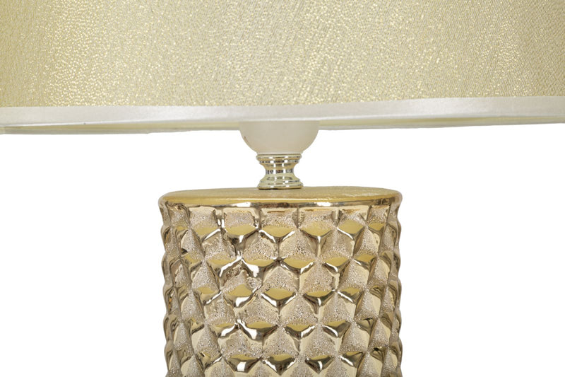 Aranyszínű és Bézs Kerámia Asztali Lámpa