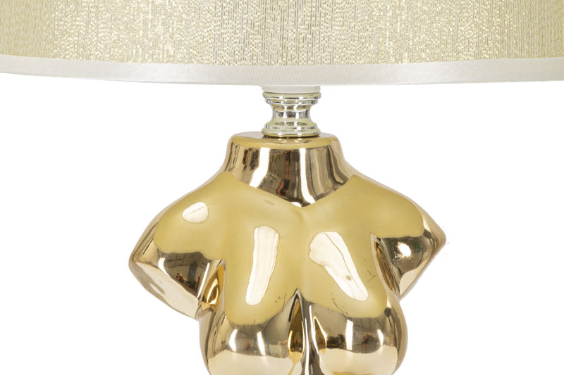 Aranyszínű Kerámia Női Felsőtest alakú Asztali Lámpa
