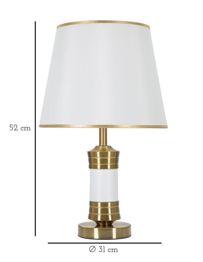 Aranyszínű és Fehér Luxus Asztali Lámpa