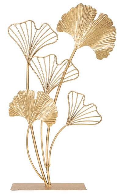 Aranyszínű Virág & Levél Dekoráció (Modern Szobor)