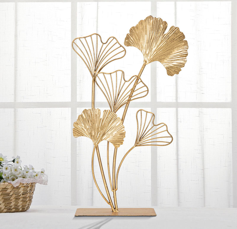 Aranyszínű Virág & Levél Dekoráció (Modern Szobor)