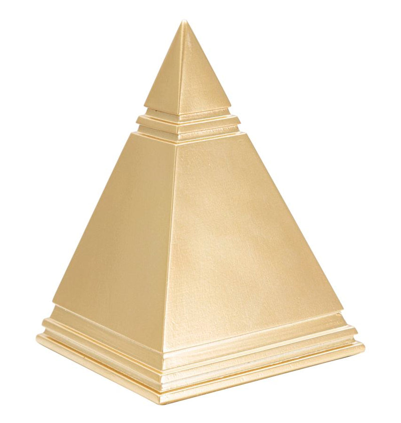 Aranyszínű Piramis formájú Dekoráció (Modern Szobor)