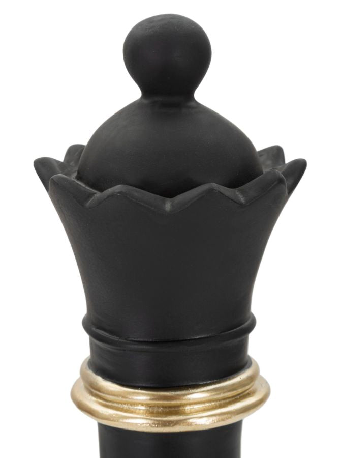 Fekete & Arany Királynő Sakkbábú (Modern Szobor)