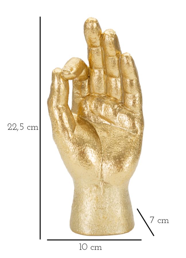 Aranyszínű OK Kéz Dekoráció (Modern Szobor)