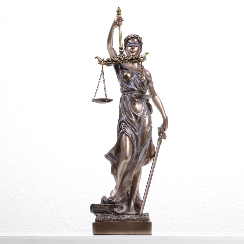 Lady Justice Szobor Justitiáról (Hidegen öntött bronz)