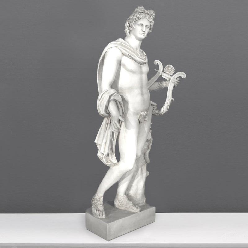Apollo Lanttal a kezében - A zene és az íjászat Görög Istene - Életnagyságú szobor