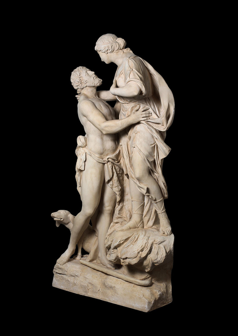 Endümión és Szeléné, a Hold és a pászotorok görög istennője - Életnagyságú szobor