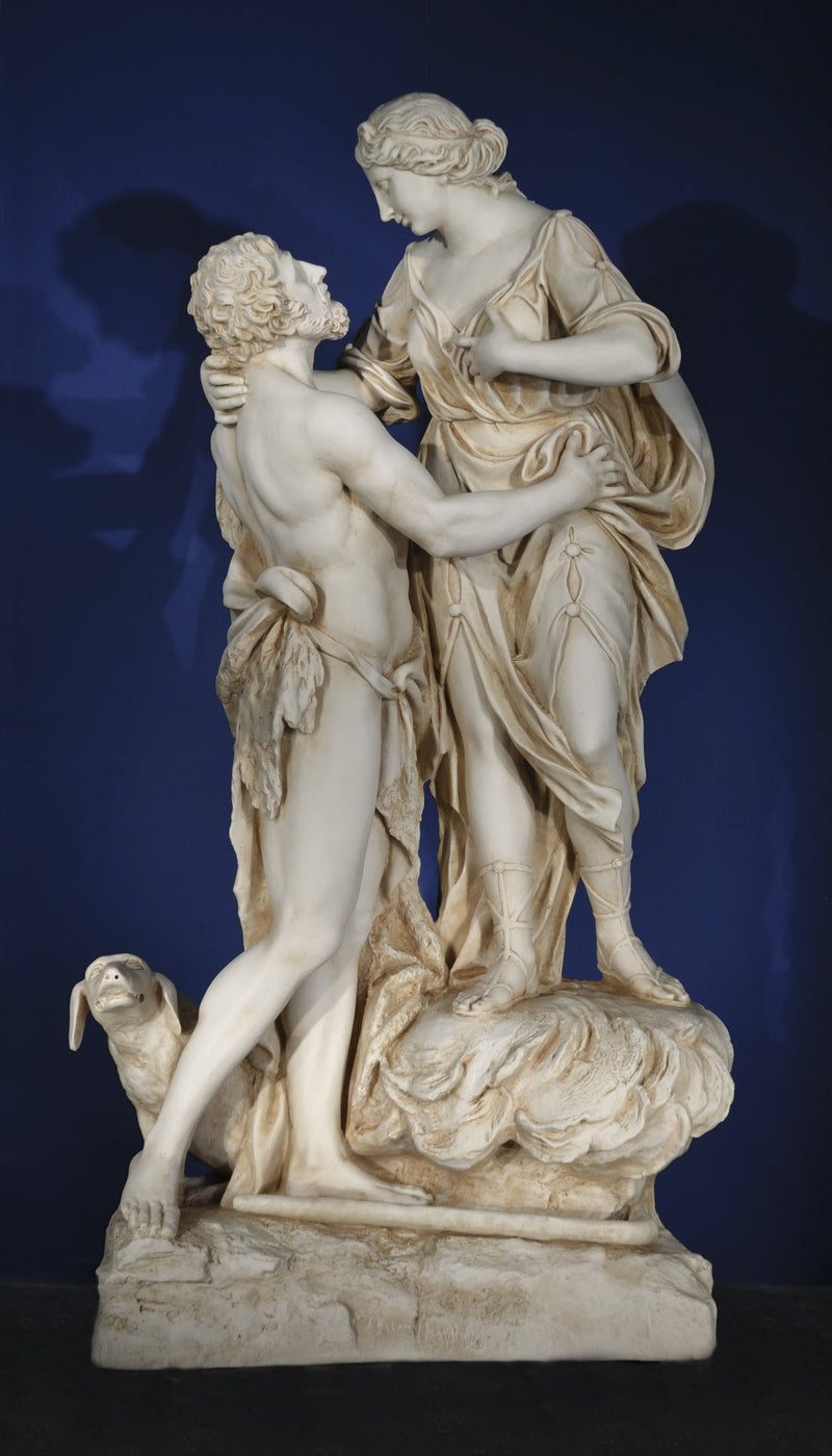Endümión és Szeléné, a Hold és a pászotorok görög istennője - Életnagyságú szobor