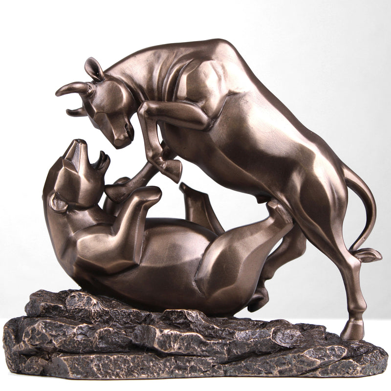 A Wall Street bikája és medvéje Szobor (Hidegen öntött bronz)