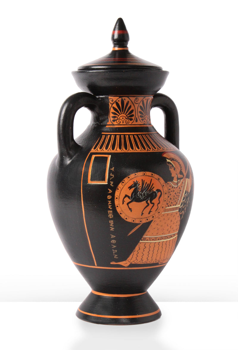 Ókori görög vörösalakos olimpiai játékok amfóra Athenával