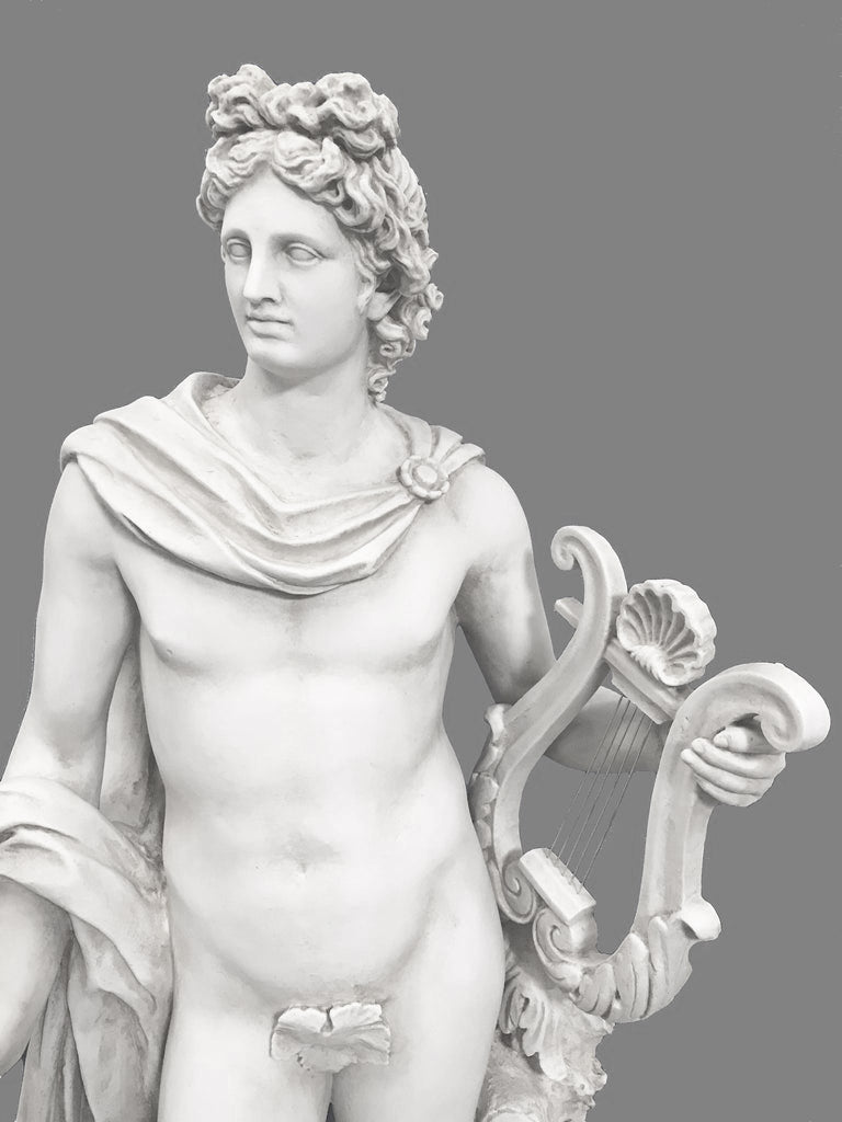 Apollo with Lyre Life-size Statue Large - Greek God of Music & Archery