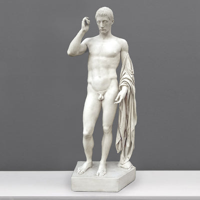 Marcellus Logioszi Hermészként - Életnagyságú szobor