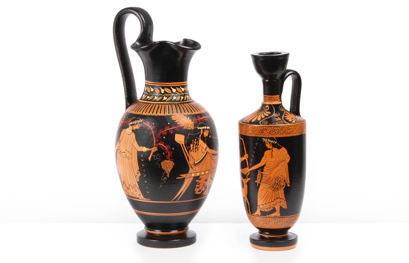 Ókori görög vörösalakos lekithos váza Artemisszel és Apollóval