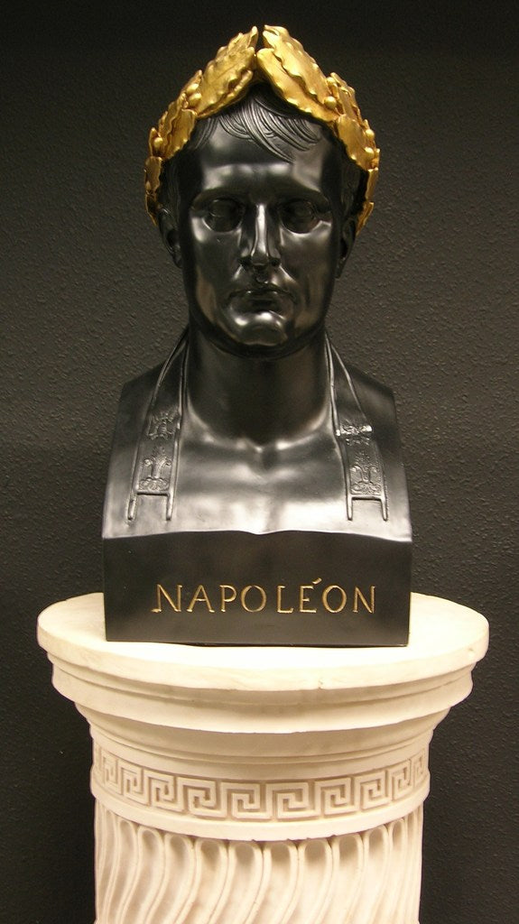 Napóleon császár mellszobor - Fekete és aranyozott